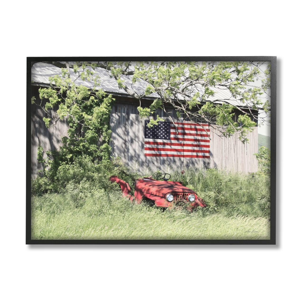 Stupell Industries Americana Lush Country Greenery Framed Giclee Art